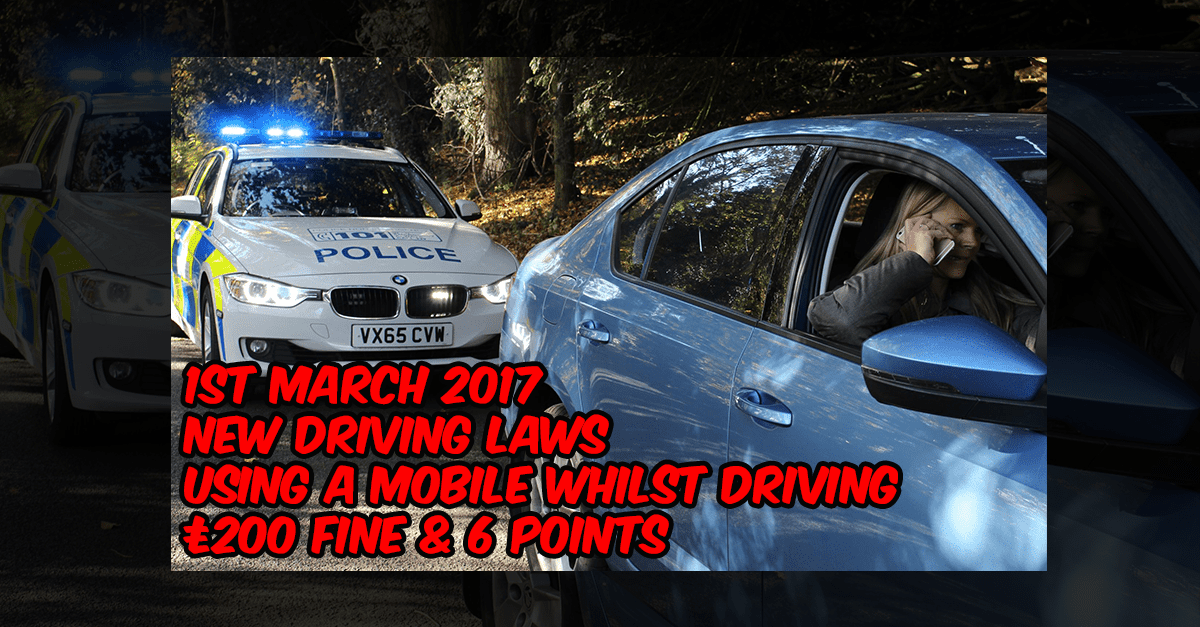New Driving Laws - Using a Mobile Whilst Driving In 2017