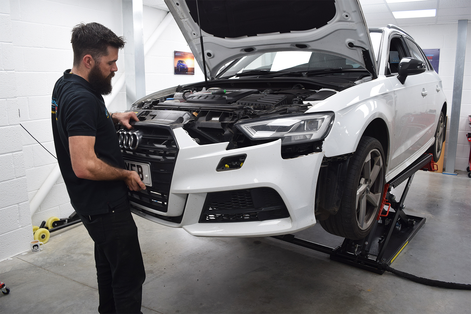 Audi S3 Bumper Removed