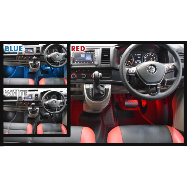 Volkswagen Footwell LED Light - Red, White & Blue