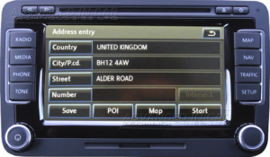 Volkswagen RNS 510 Navigation - Address Entry