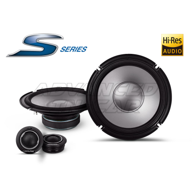 Alpine S2-S80C S-Series 20cm (8”) Component 2-Way Speakers