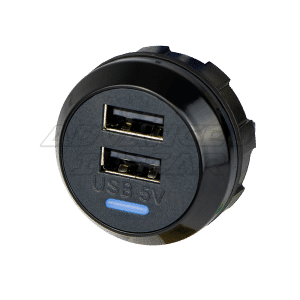 Dual Rear Fitting 5V (3A) USB Charger Kit