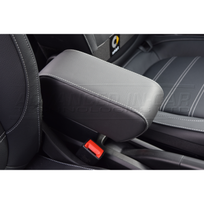 Smart 453 Leather Armrest – White Stitch