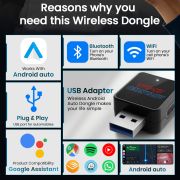 AIC Wired to Wireless Apple CarPlay & Android Auto Adapter