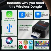 AIC Wired to Wireless Apple CarPlay & Android Auto Adapter